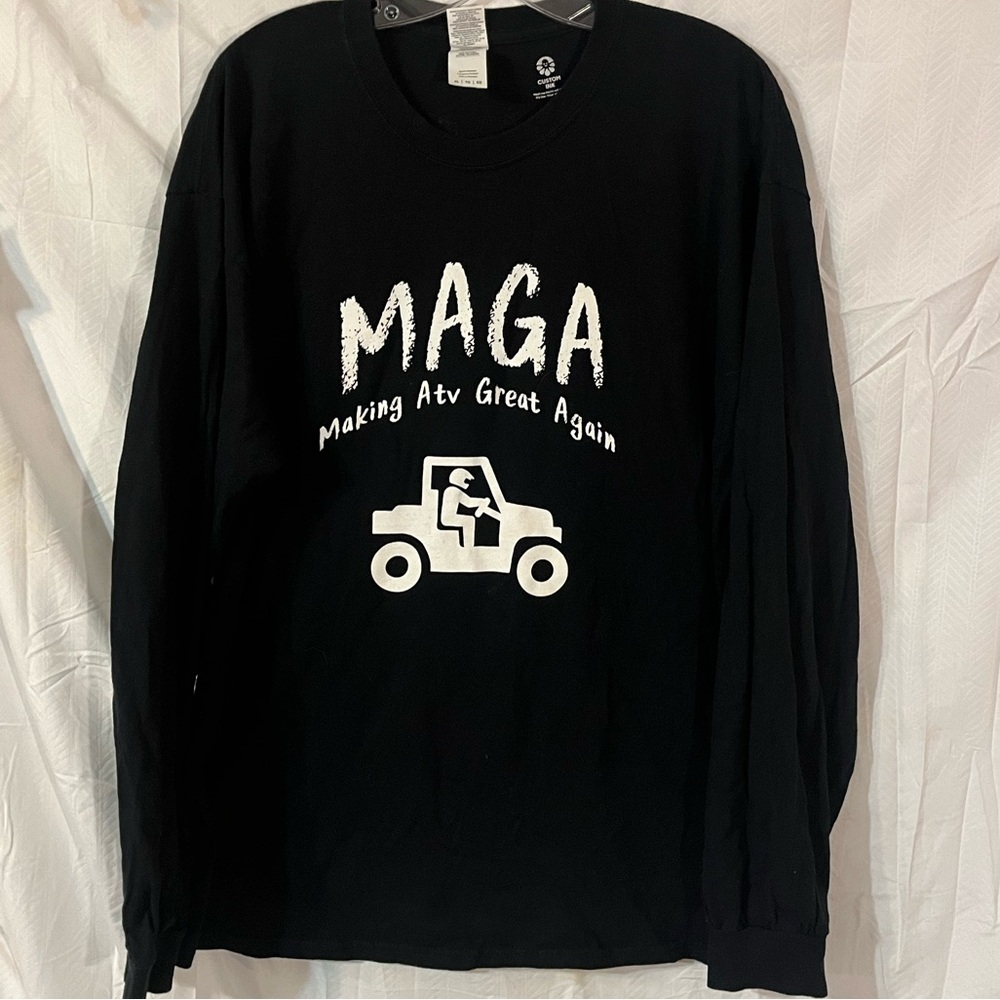 Men’s long sleeve graphic black T shirt XL. Humor outdoor B4 - Picture 3 of 5